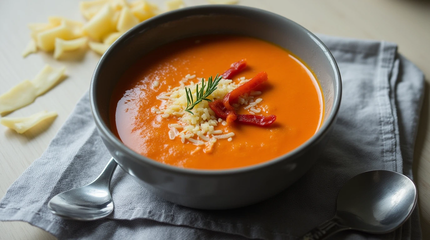 Red Pepper Gouda Soup