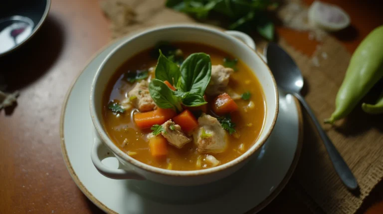 Roasted Basil Chicken and Onion Soup​​​​