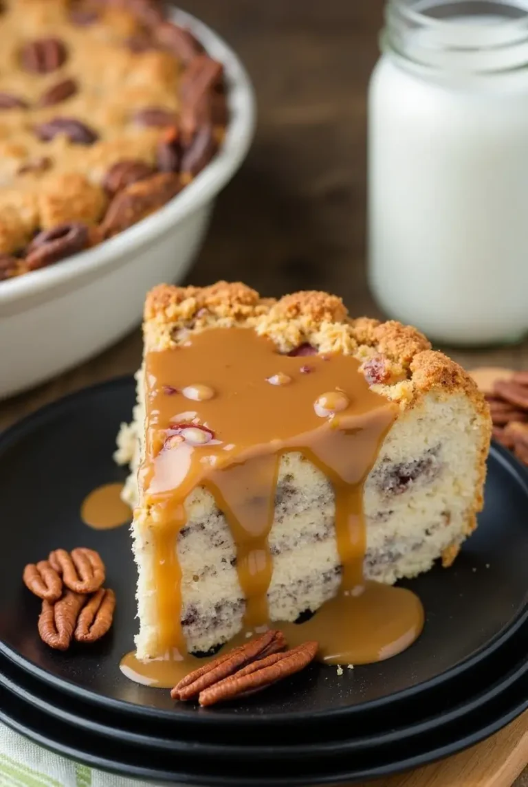 Banana Pecan Caramel Layer Cake Recipe