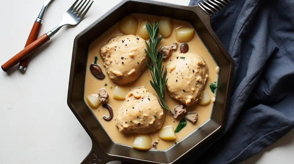 Chicken Mushroom Potatoes Rosemary Crock Pot Recipe