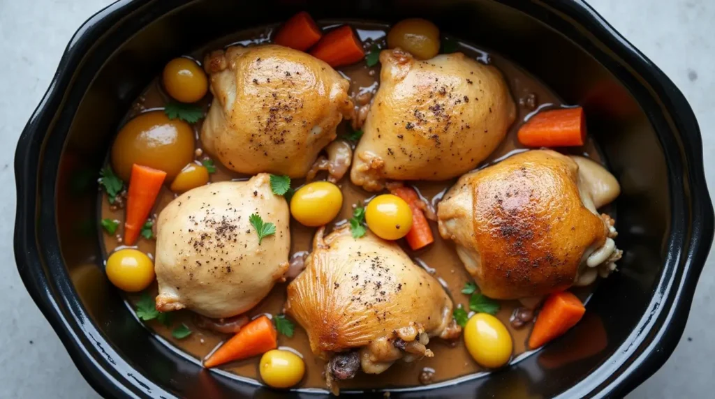 Chicken Mushroom Potatoes Rosemary Crock Pot Recipe