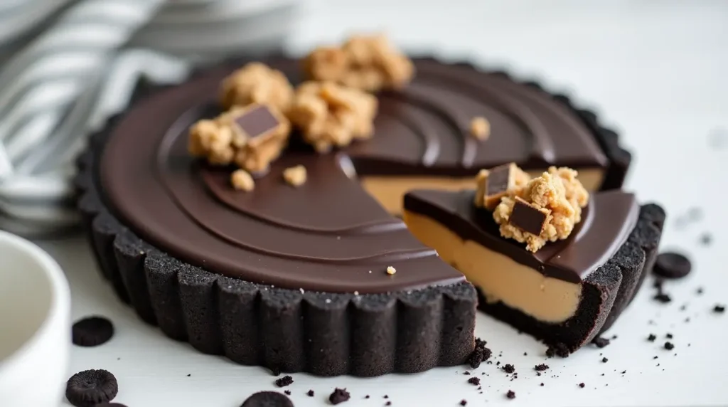 Chocolate Peanut Butter Mousse Cake with Oreo Crust