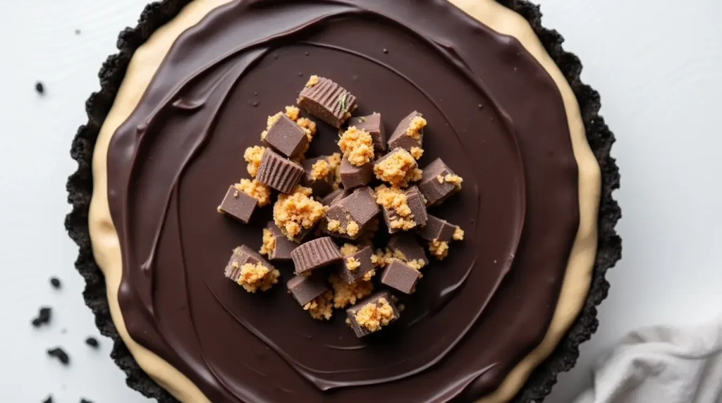 Chocolate Peanut Butter Mousse Cake with Oreo Crust