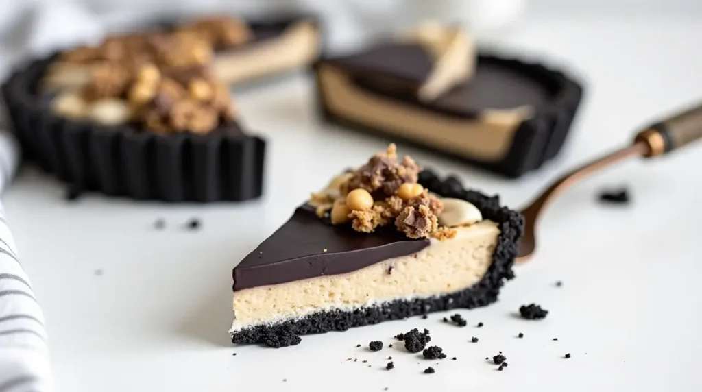 Chocolate Peanut Butter Mousse Cake with Oreo Crust