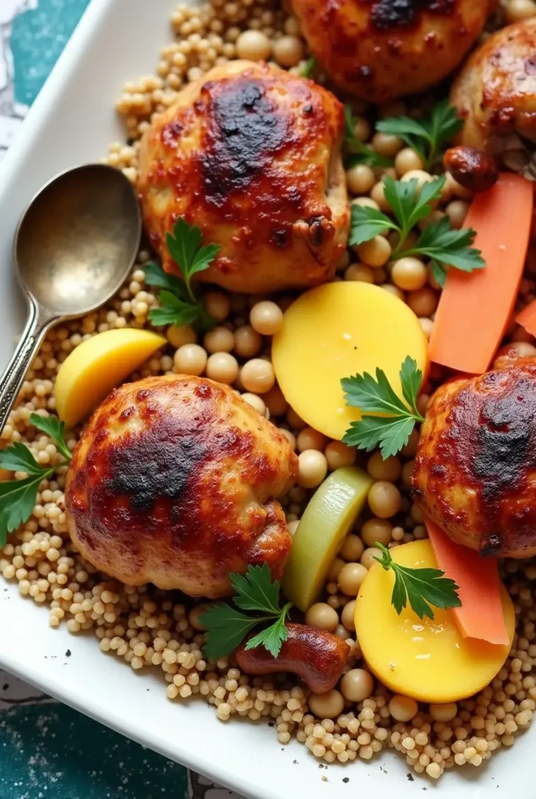 Couscous Chicken Legs Palestinian Recipe