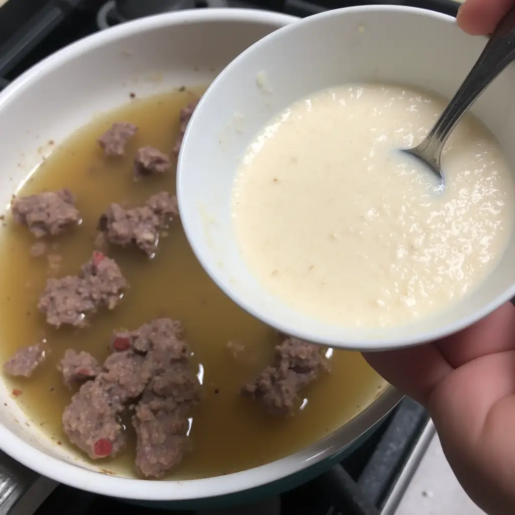 Ground Beef Spaghetti Alfredo
