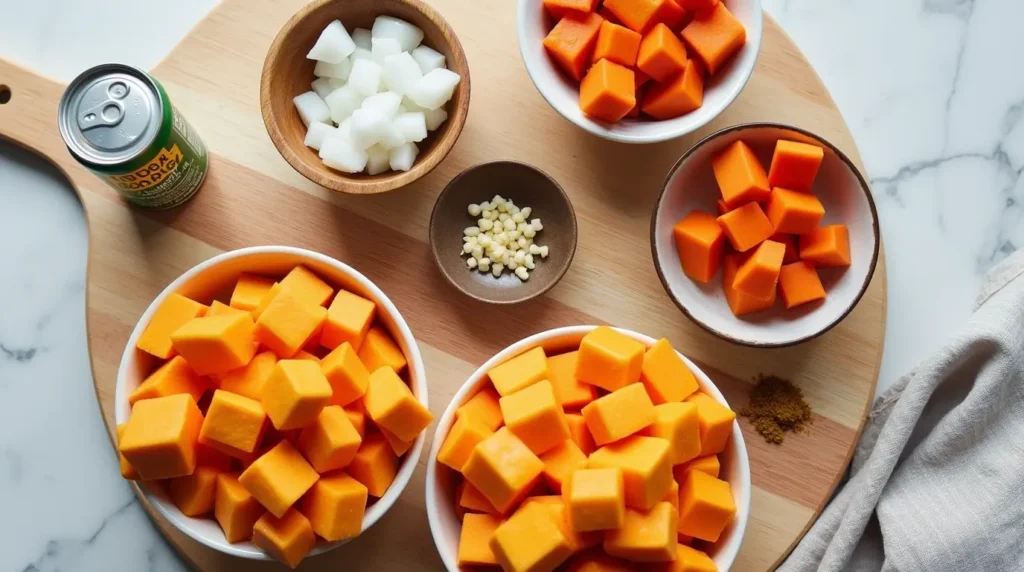 Making Thyme for Health Butternut Squash Sweet Potato Soup Recipe