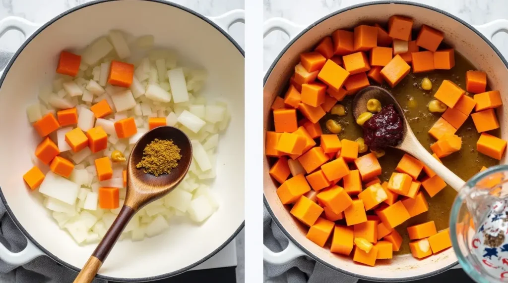 Making Thyme for Health Butternut Squash Sweet Potato Soup Recipe