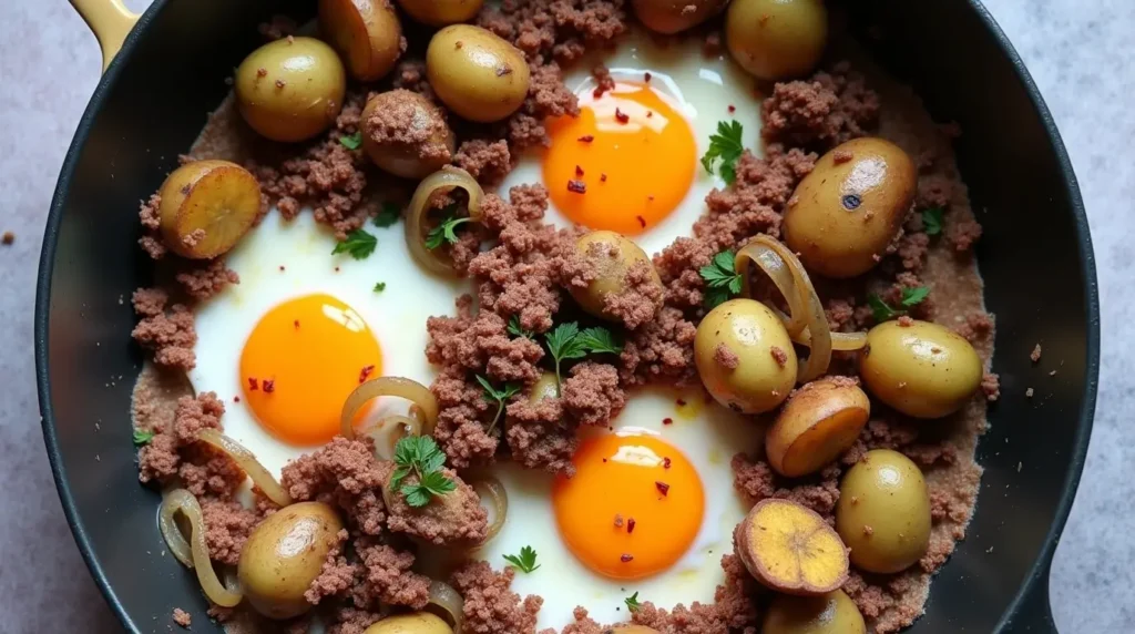 Corned Beef Hash and Eggs