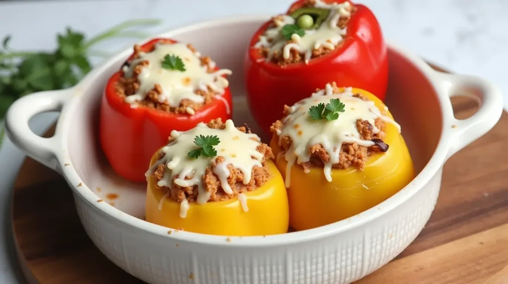 Ground Chicken Stuffed Bell Peppers