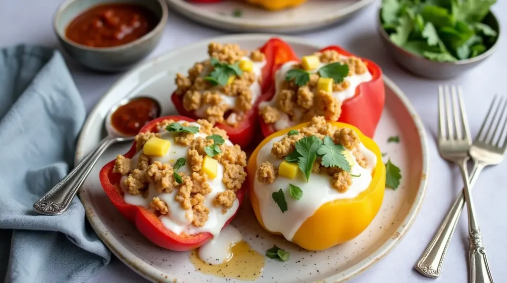 Ground Chicken Stuffed Bell Peppers