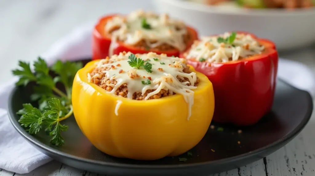 Ground Chicken Stuffed Bell Peppers