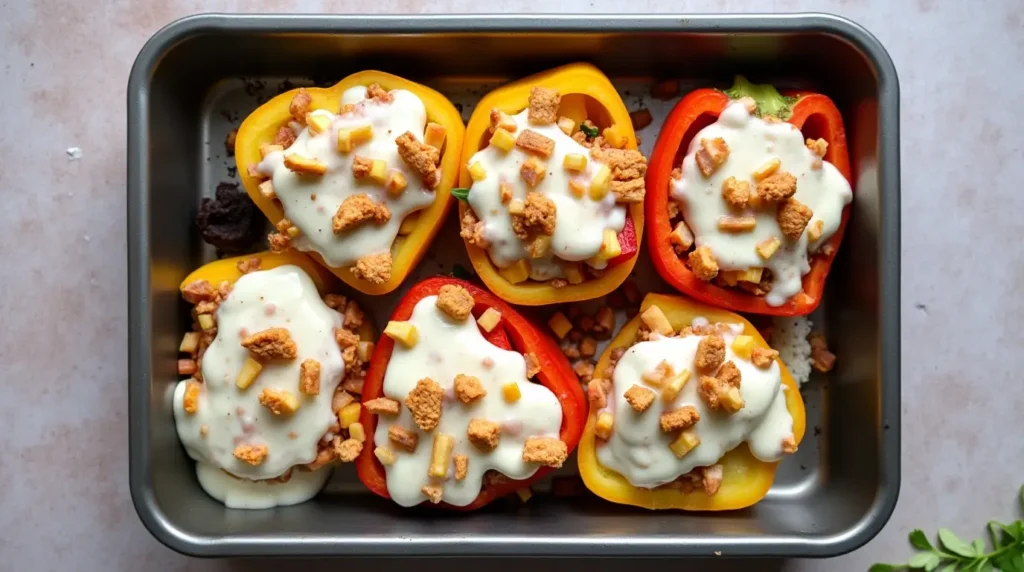 Ground Chicken Stuffed Bell Peppers